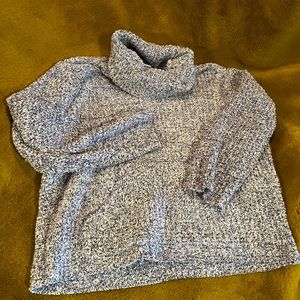 SOFTIES MARSHMALLOW SLOUCH TURTLENECK- NAVY- Sz L/XL -Oprah's Fav Things